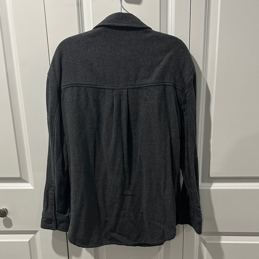 American Eagle Grey Button-Up Jacket - image 4